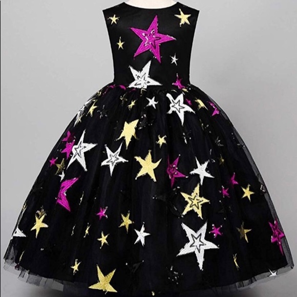 Other - ⭐️New! Black Sparkly Stars Pageant Party Dress⭐️